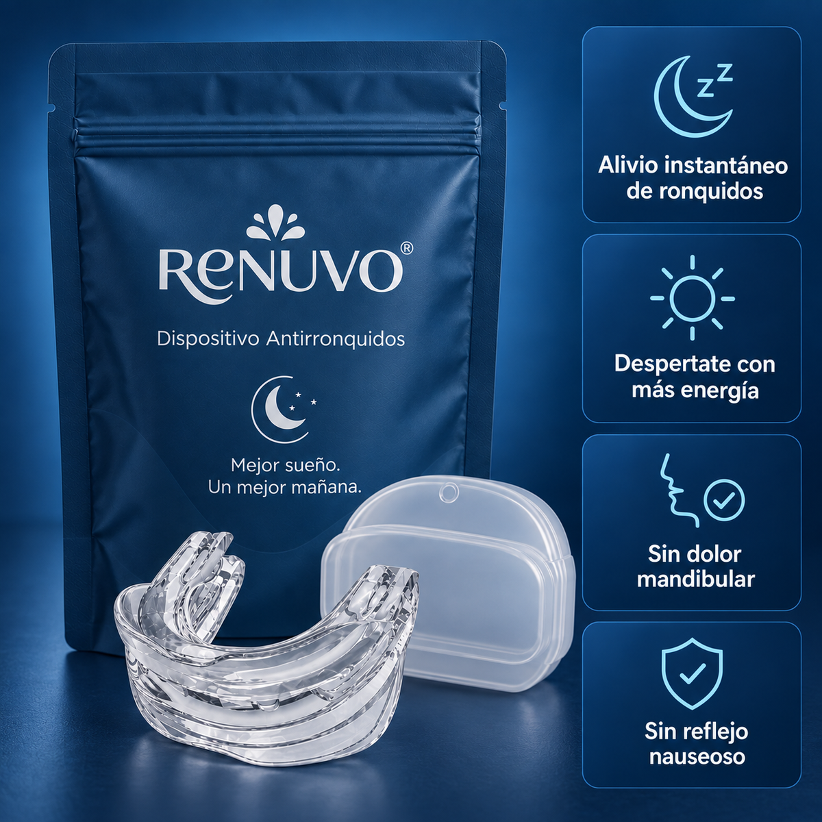 Aparato Anti Ronquidos RENUVO® Salud Bucal y Facial.