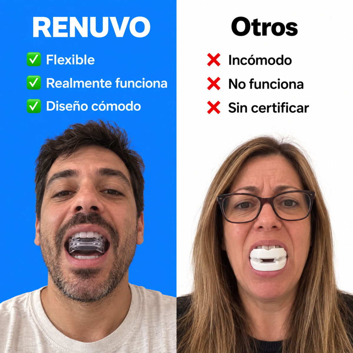Aparato Anti Ronquidos RENUVO® Salud Bucal y Facial.